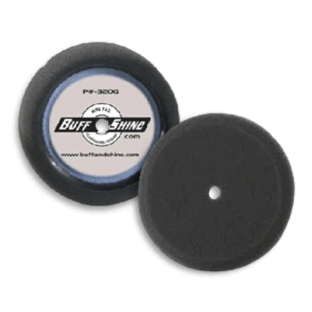 BUFF AND SHINE | 3" Mini Foam Black Finishing Grip Pad, 2-PK